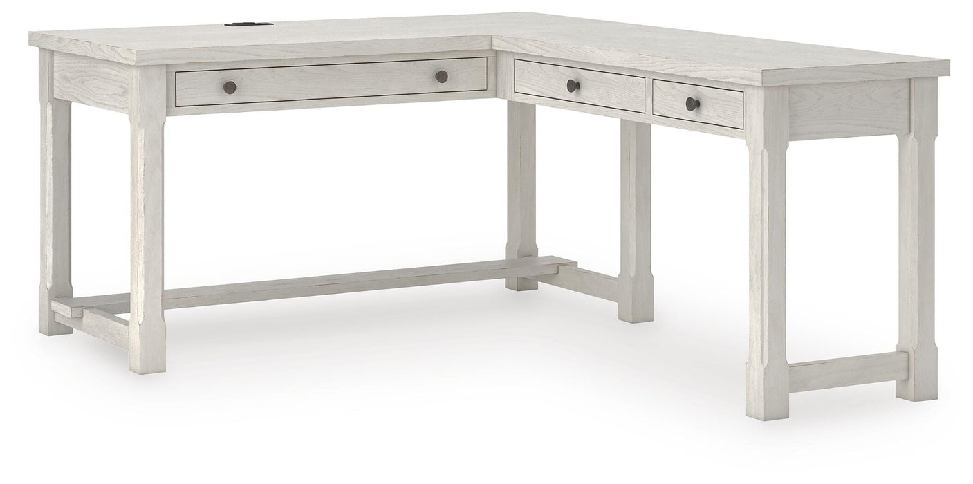 Robbinsdale L-Shaped Home Office Desk - CasaBella Furniture (San Antonio, TX)