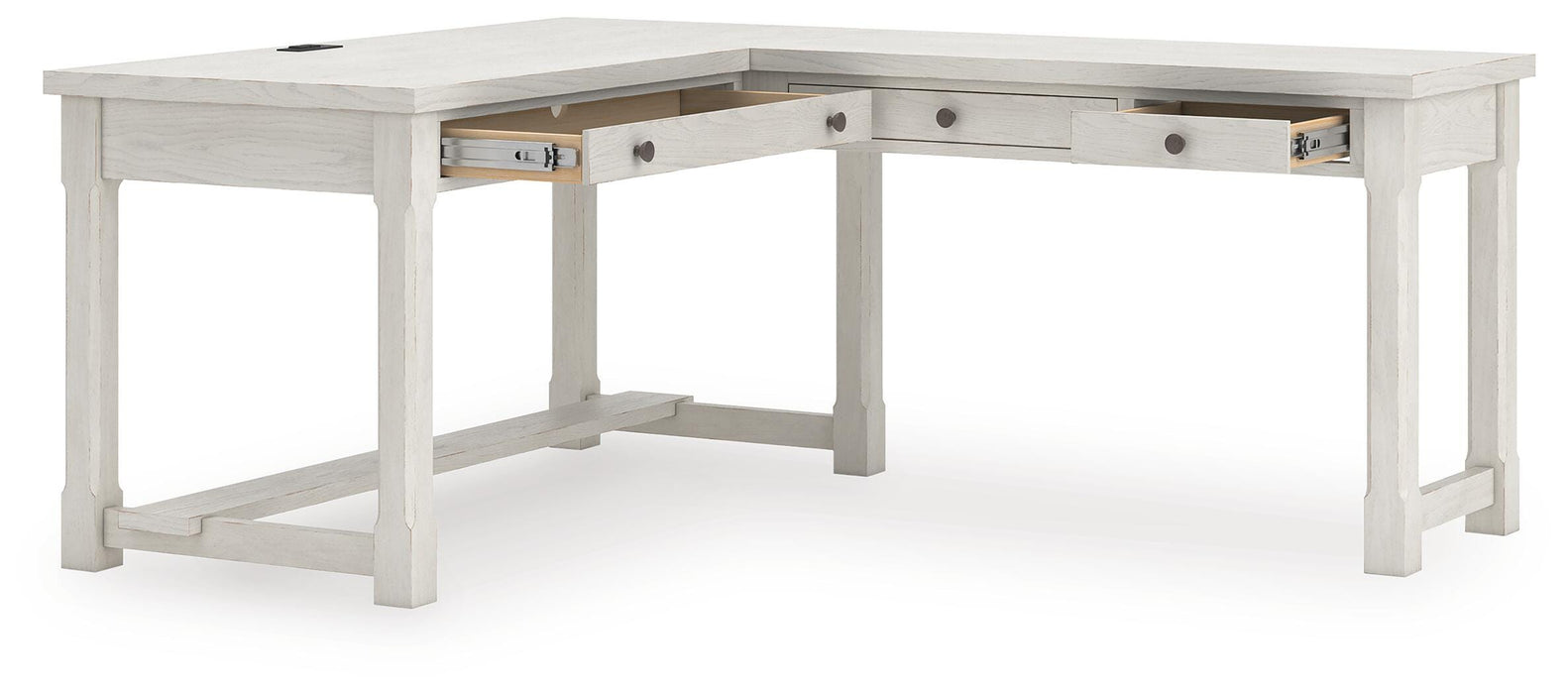 Robbinsdale L-Shaped Home Office Desk - CasaBella Furniture (San Antonio, TX)