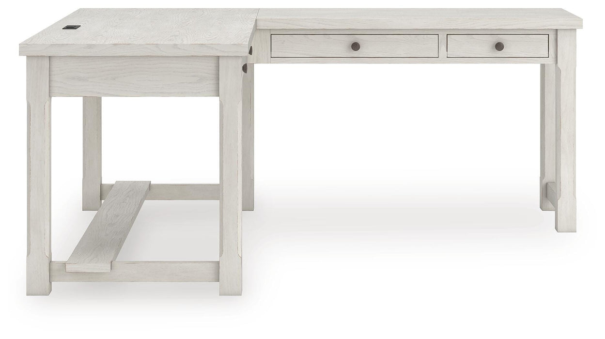 Robbinsdale L-Shaped Home Office Desk - CasaBella Furniture (San Antonio, TX)
