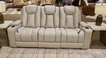 Elevate Edges Reclining Sofa with Drop Down Table - CasaBella Furniture (San Antonio, TX)