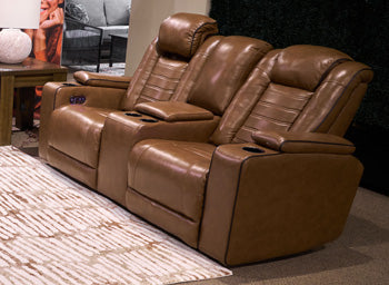 Gruaro Power Reclining Loveseat with Console - CasaBella Furniture (San Antonio, TX)