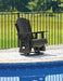 Hyland wave Outdoor Swivel Glider Chair - CasaBella Furniture (San Antonio, TX)