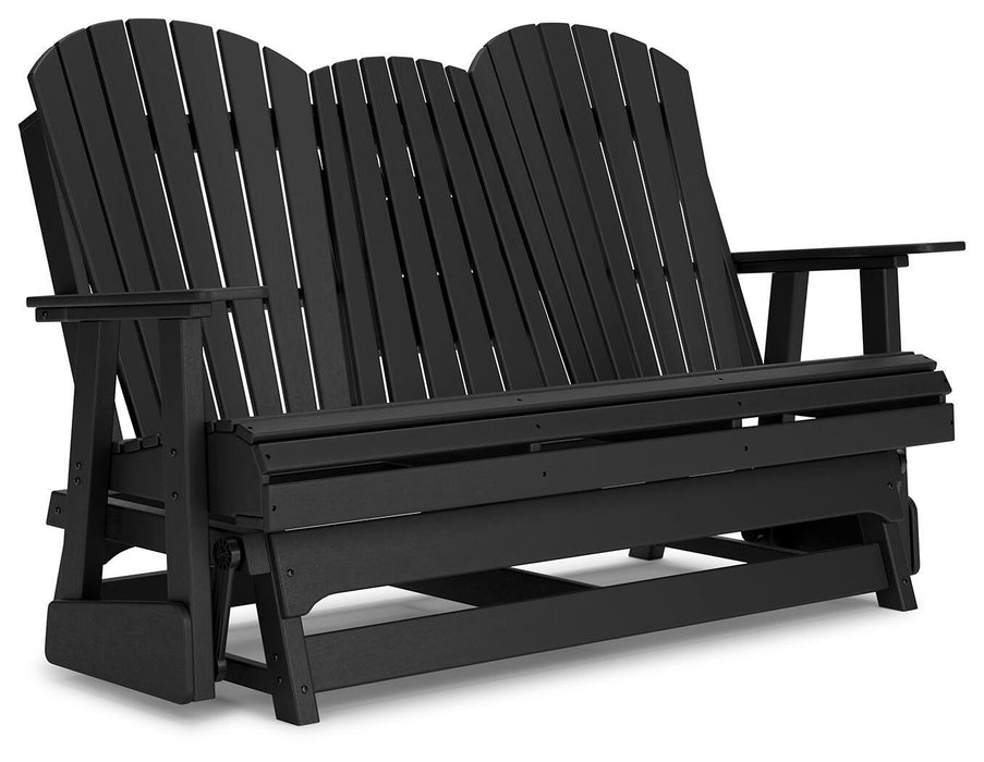 Hyland wave Outdoor Glider Loveseat - CasaBella Furniture (San Antonio, TX)