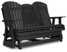 Hyland wave Outdoor Glider Loveseat - CasaBella Furniture (San Antonio, TX)