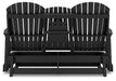 Hyland wave Outdoor Glider Loveseat - CasaBella Furniture (San Antonio, TX)