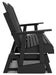 Hyland wave Outdoor Glider Loveseat - CasaBella Furniture (San Antonio, TX)
