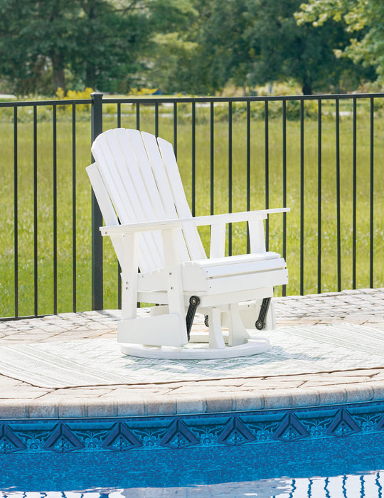 Hyland wave Outdoor Swivel Glider Chair - CasaBella Furniture (San Antonio, TX)