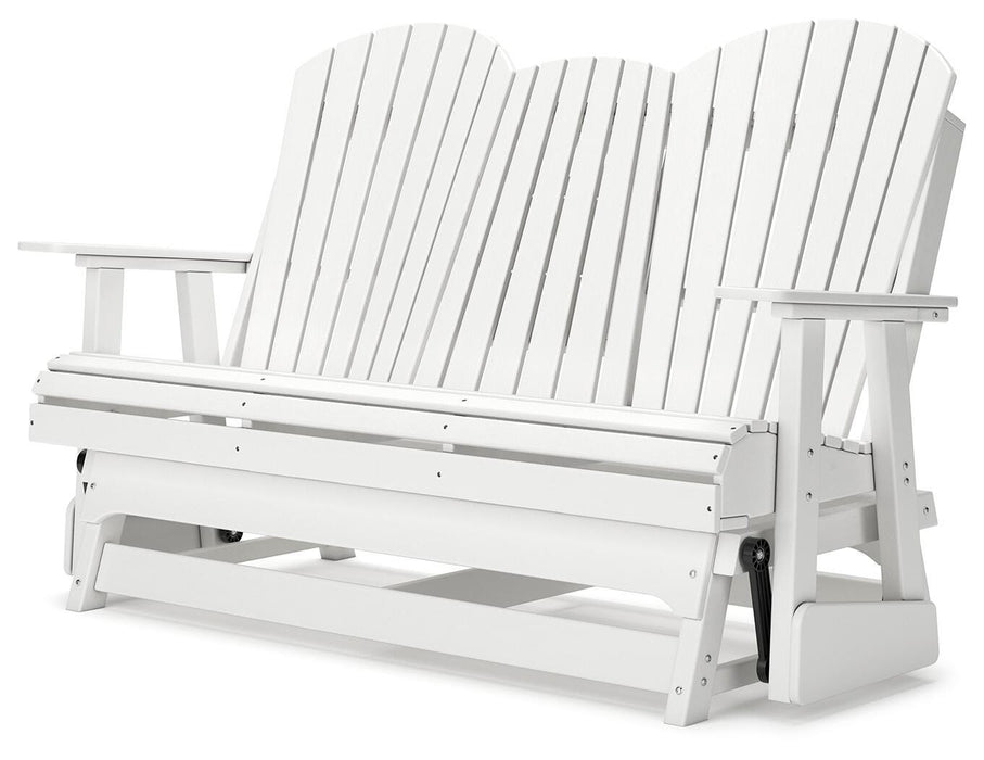 Hyland wave Outdoor Glider Loveseat - CasaBella Furniture (San Antonio, TX)