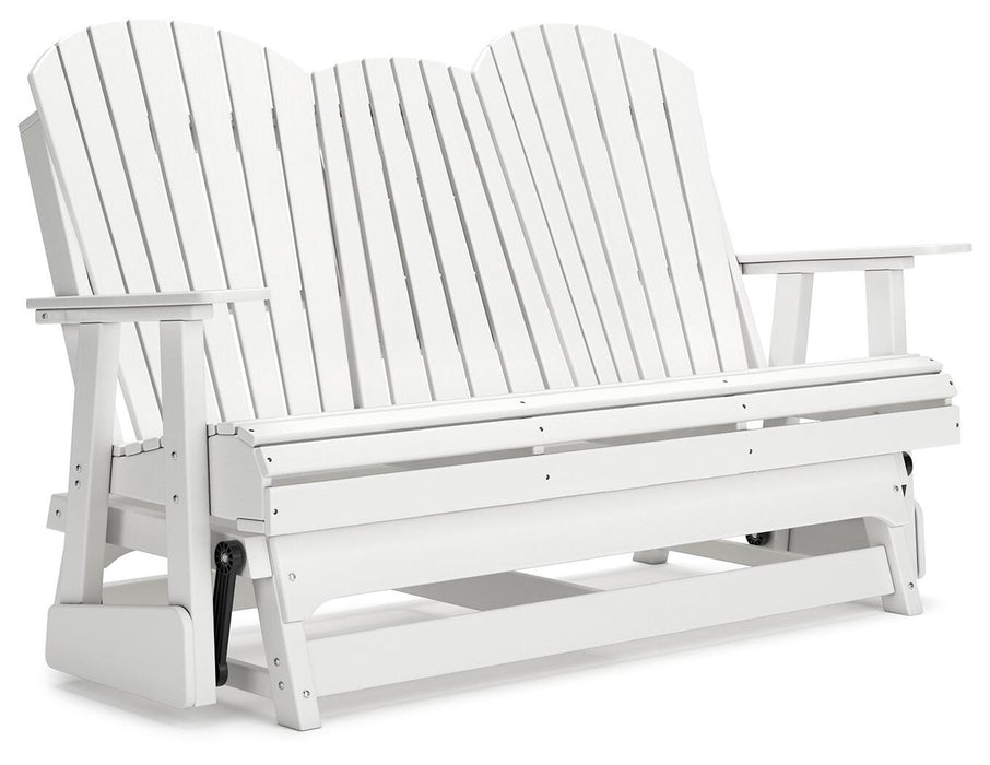 Hyland wave Outdoor Glider Loveseat - CasaBella Furniture (San Antonio, TX)