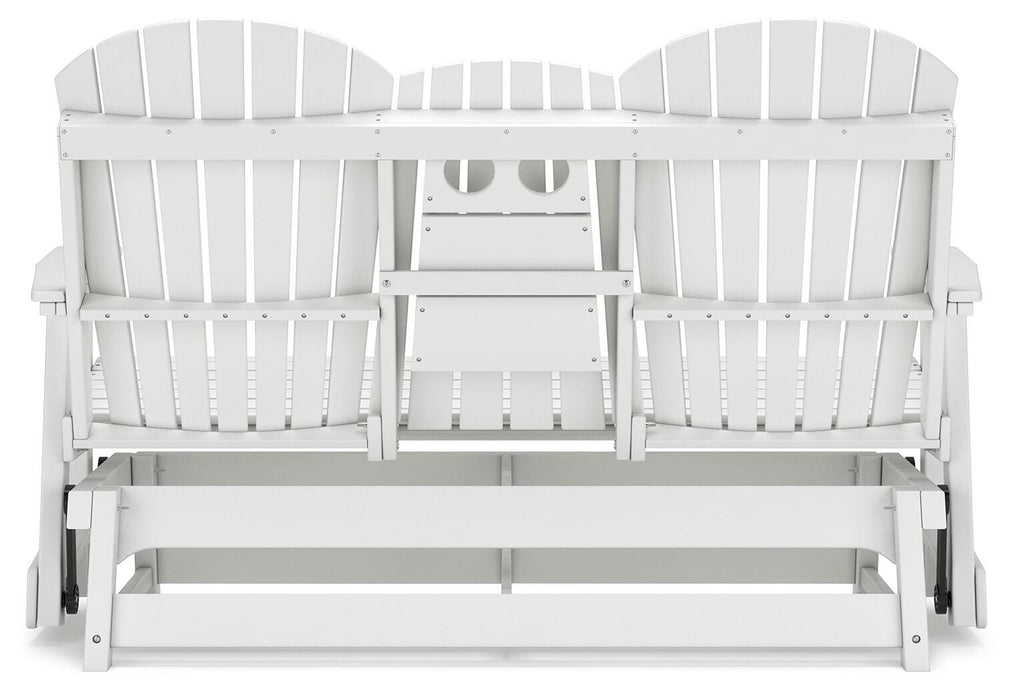 Hyland wave Outdoor Glider Loveseat - CasaBella Furniture (San Antonio, TX)