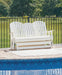Hyland wave Outdoor Glider Loveseat - CasaBella Furniture (San Antonio, TX)
