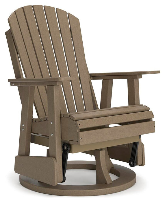 Hyland wave Outdoor Swivel Glider Chair - CasaBella Furniture (San Antonio, TX)