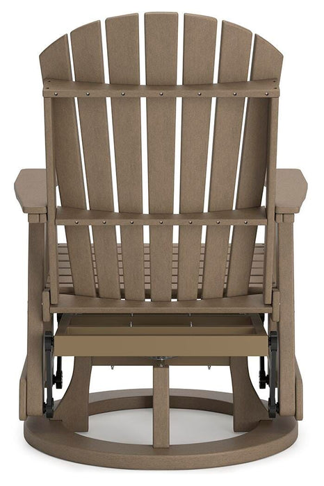 Hyland wave Outdoor Swivel Glider Chair - CasaBella Furniture (San Antonio, TX)