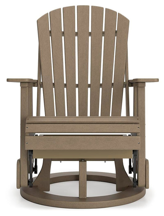 Hyland wave Outdoor Swivel Glider Chair - CasaBella Furniture (San Antonio, TX)