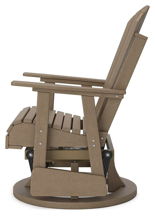 Hyland wave Outdoor Swivel Glider Chair - CasaBella Furniture (San Antonio, TX)