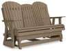 Hyland wave Outdoor Glider Loveseat - CasaBella Furniture (San Antonio, TX)