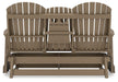 Hyland wave Outdoor Glider Loveseat - CasaBella Furniture (San Antonio, TX)