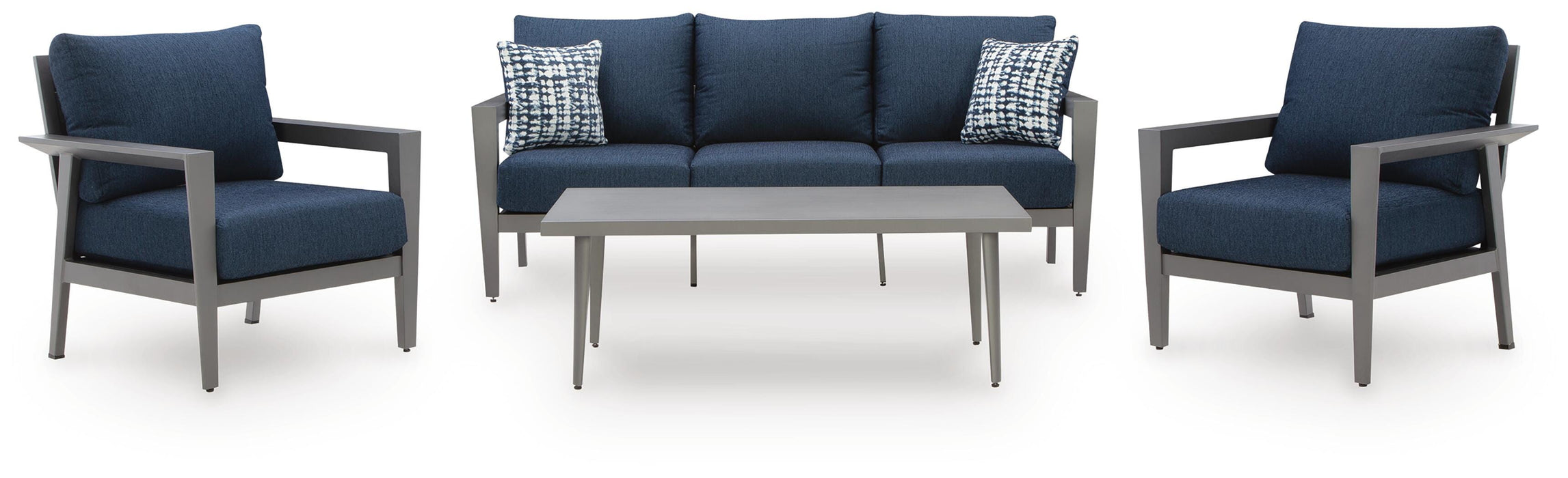 Gali Outdoor Sofa/Chairs/Table Set (Set of 4) - CasaBella Furniture (San Antonio, TX)