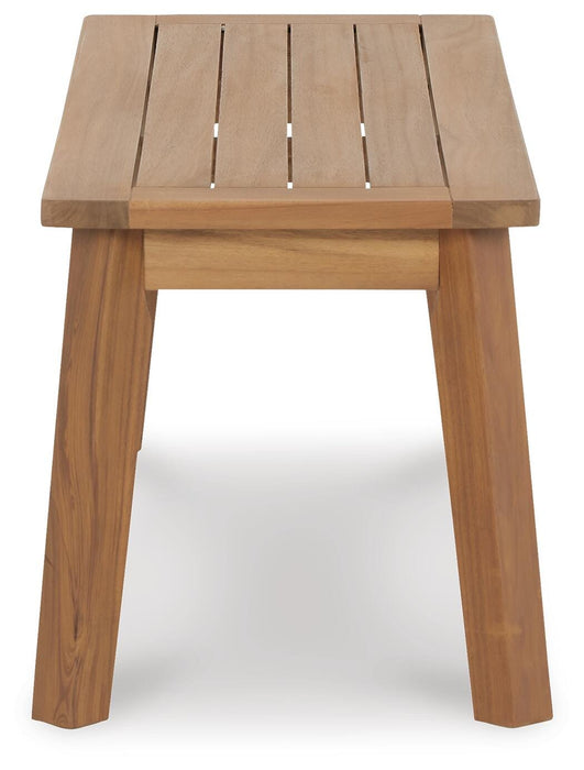 Janiyah Outdoor Dining Bench - CasaBella Furniture (San Antonio, TX)