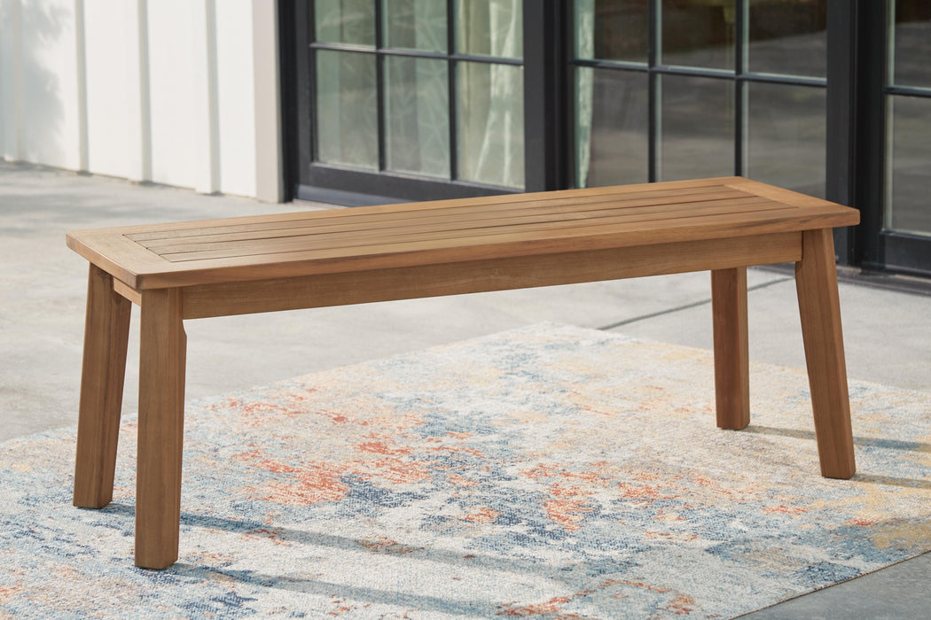 Janiyah Outdoor Dining Bench - CasaBella Furniture (San Antonio, TX)