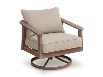 Harmony Headlands Outdoor Swivel Lounge with Cushion - CasaBella Furniture (San Antonio, TX)