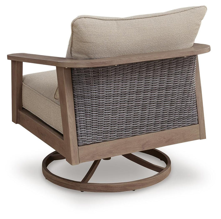 Harmony Headlands Outdoor Swivel Lounge with Cushion - CasaBella Furniture (San Antonio, TX)