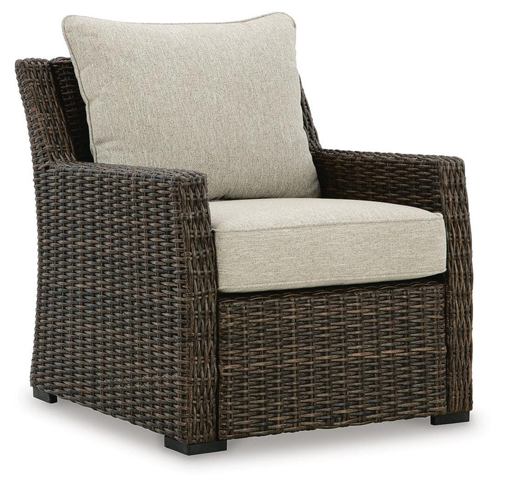 Brook Ranch Outdoor Lounge Chair with Cushion - CasaBella Furniture (San Antonio, TX)