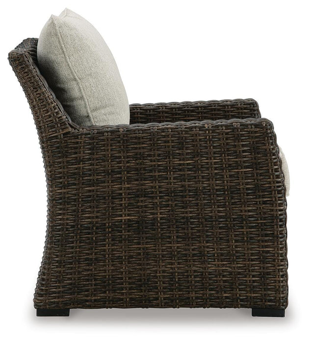 Brook Ranch Outdoor Lounge Chair with Cushion - CasaBella Furniture (San Antonio, TX)