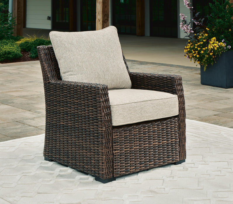 Brook Ranch Outdoor Lounge Chair with Cushion - CasaBella Furniture (San Antonio, TX)