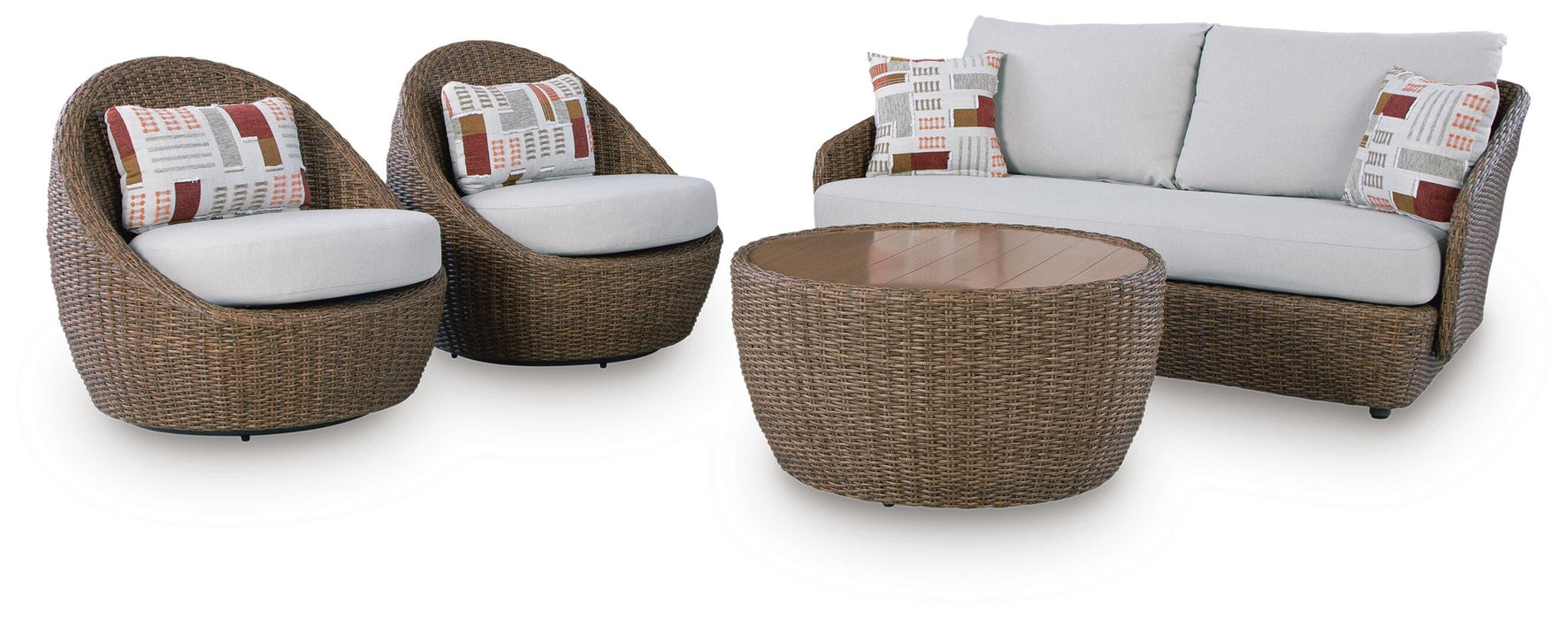 Double Point Outdoor Seating Set - CasaBella Furniture (San Antonio, TX)