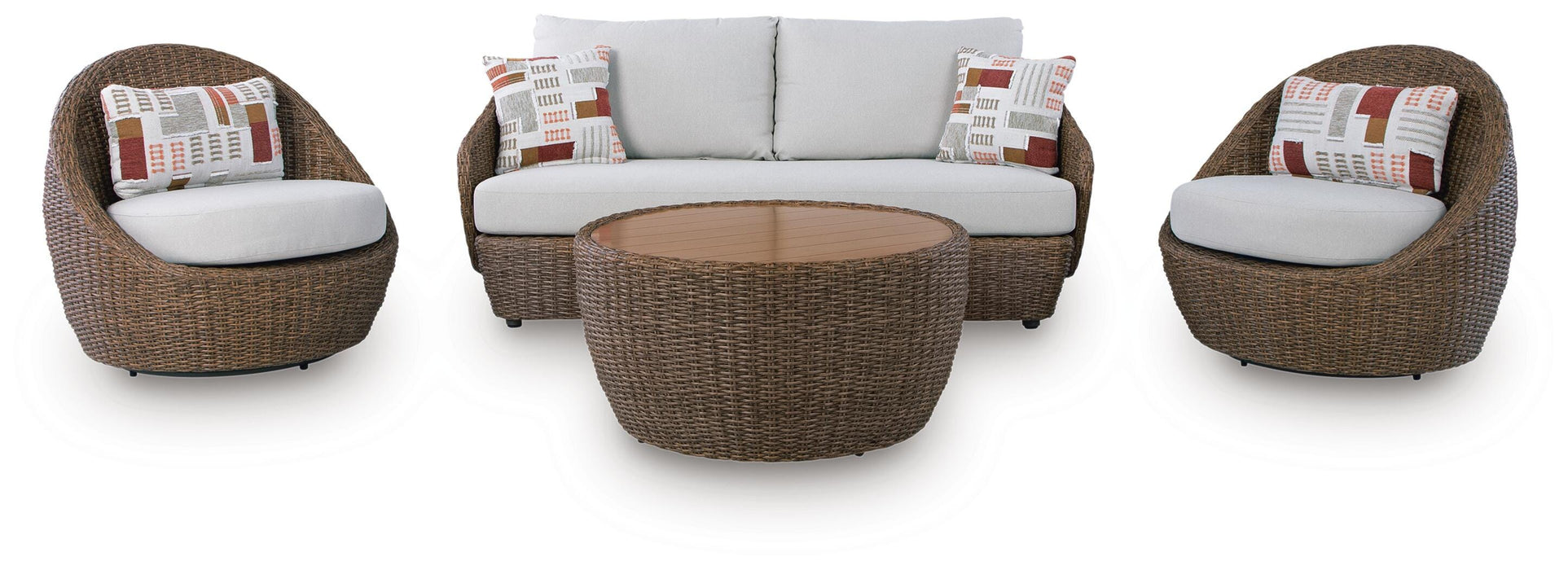 Double Point Outdoor Seating Set - CasaBella Furniture (San Antonio, TX)