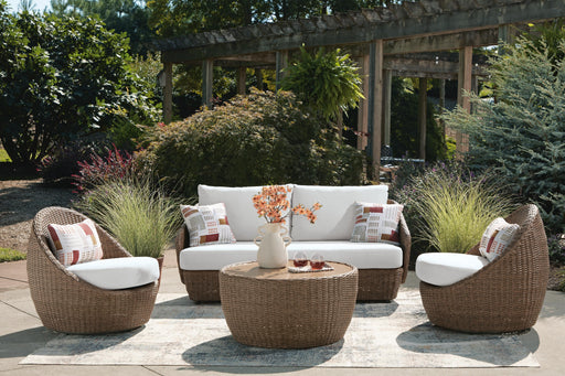 Double Point Outdoor Seating Set - CasaBella Furniture (San Antonio, TX)