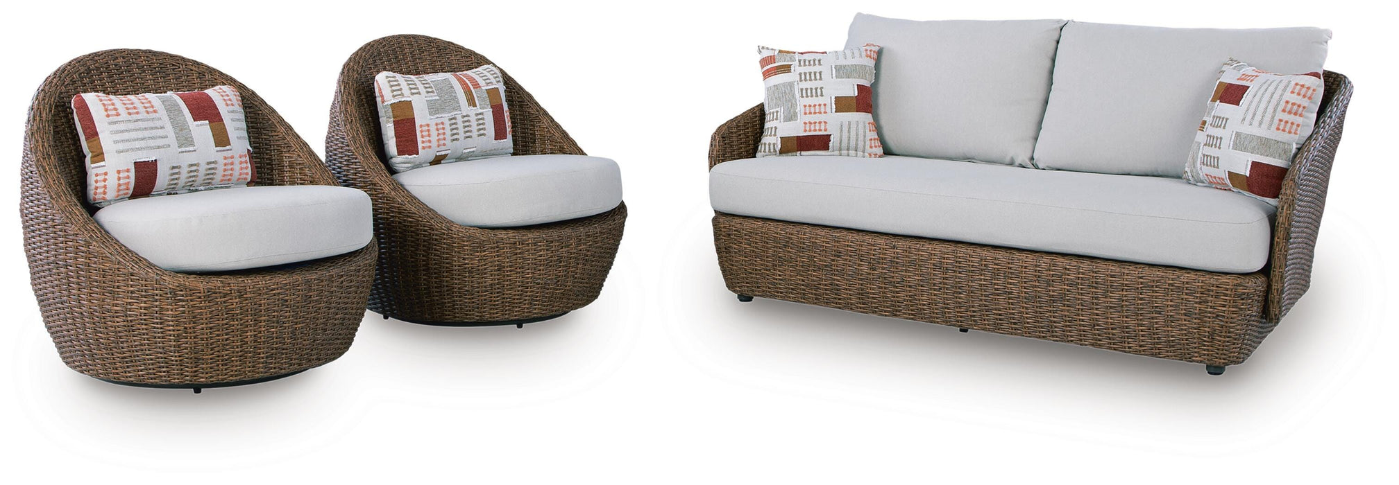 Double Point Outdoor Seating Set - CasaBella Furniture (San Antonio, TX)