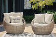 Danson Swivel Lounge with Cushion (Set of 2) - CasaBella Furniture (San Antonio, TX)