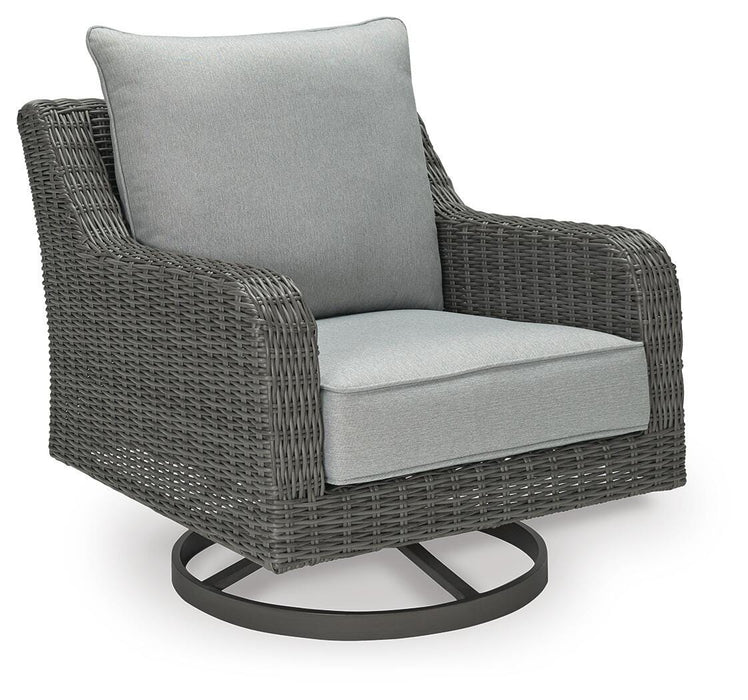 Elite Park Outdoor Swivel Lounge with Cushion - CasaBella Furniture (San Antonio, TX)