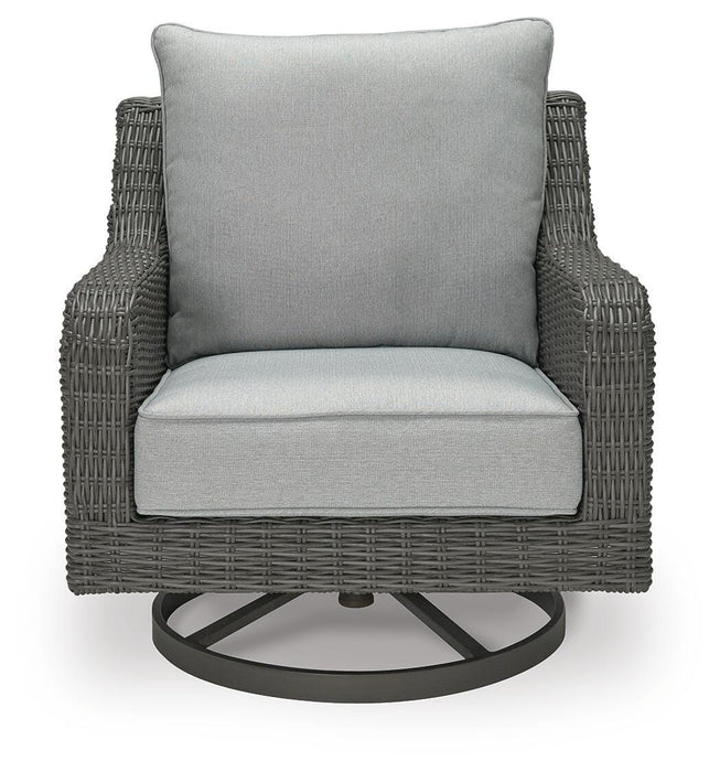 Elite Park Outdoor Swivel Lounge with Cushion - CasaBella Furniture (San Antonio, TX)