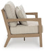 Hallow Creek Outdoor Loveseat with Cushion - CasaBella Furniture (San Antonio, TX)