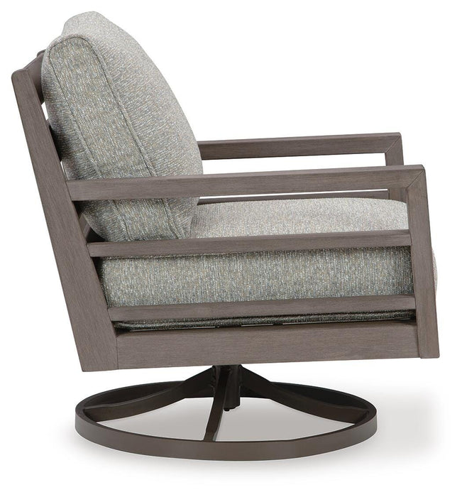 Hillside Barn Outdoor Swivel Lounge with Cushion - CasaBella Furniture (San Antonio, TX)