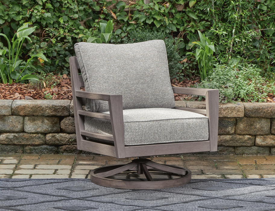 Hillside Barn Outdoor Swivel Lounge with Cushion - CasaBella Furniture (San Antonio, TX)