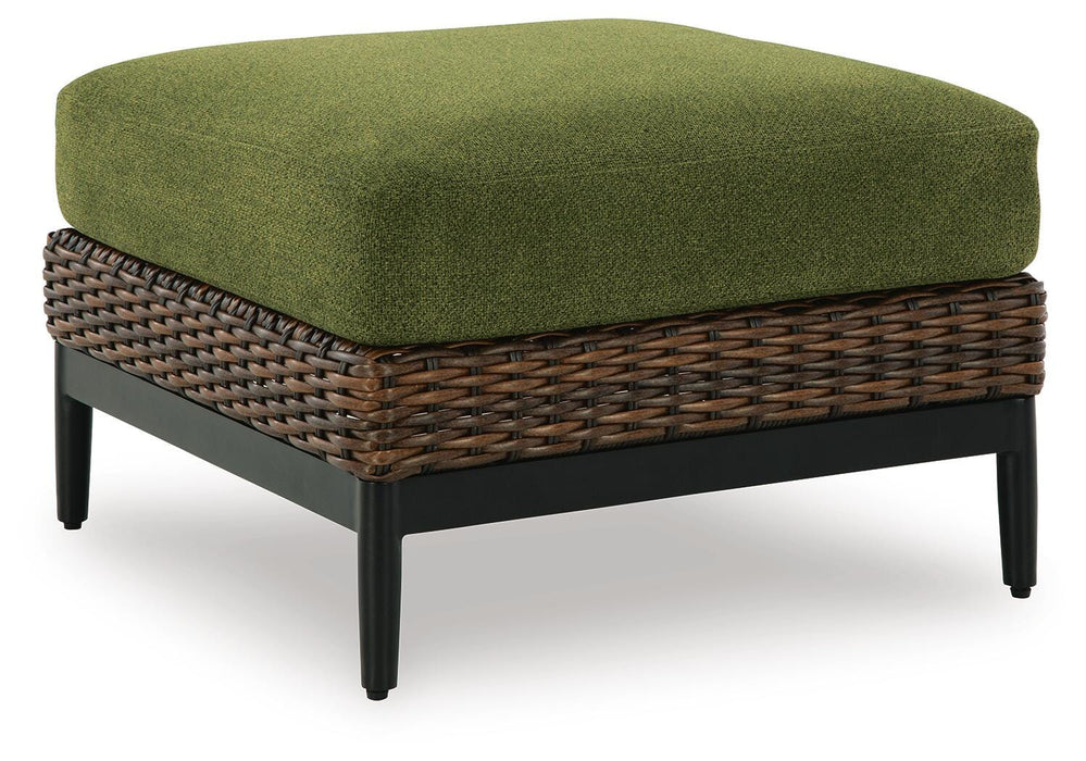 Horizon Hall Outdoor Ottoman with Cushion - CasaBella Furniture (San Antonio, TX)