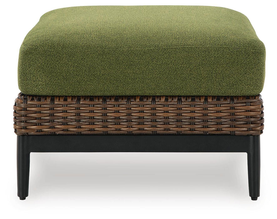 Horizon Hall Outdoor Ottoman with Cushion - CasaBella Furniture (San Antonio, TX)