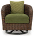 Horizon Hall Outdoor Swivel Lounge Chair with Cushion - CasaBella Furniture (San Antonio, TX)