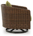 Horizon Hall Outdoor Swivel Lounge Chair with Cushion - CasaBella Furniture (San Antonio, TX)