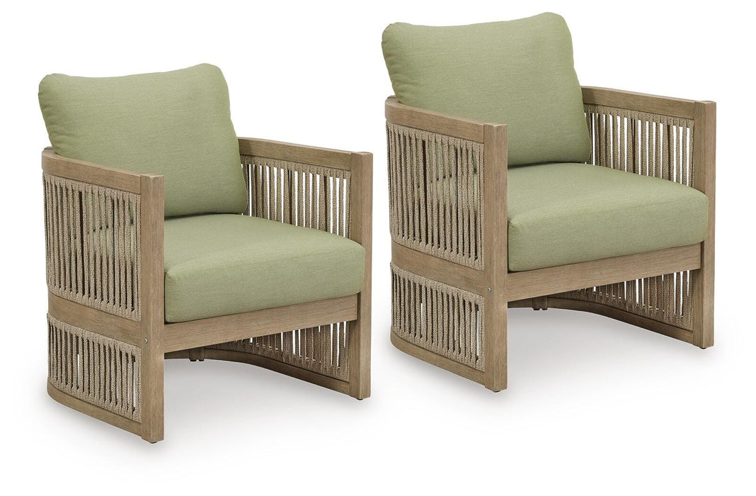 Serena Shores Outdoor Lounge Chair (Set of 2) - CasaBella Furniture (San Antonio, TX)