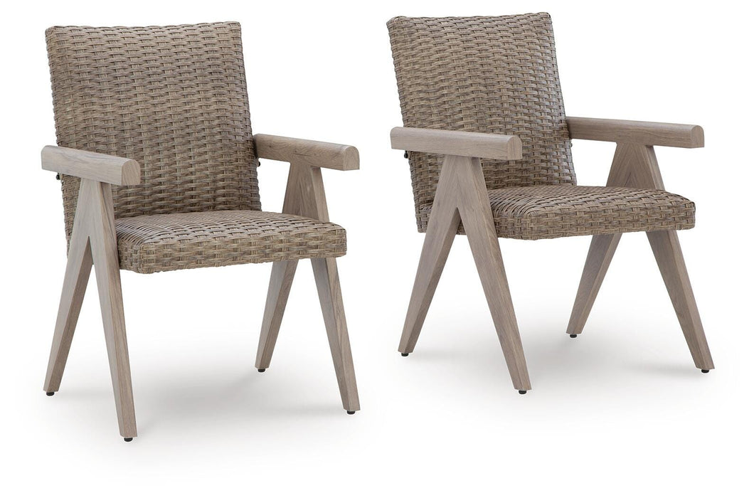 Cliff Trails Outdoor Arm Chair (Set of 2) - CasaBella Furniture (San Antonio, TX)
