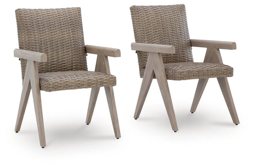 Cliff Trails Outdoor Arm Chair (Set of 2) - CasaBella Furniture (San Antonio, TX)