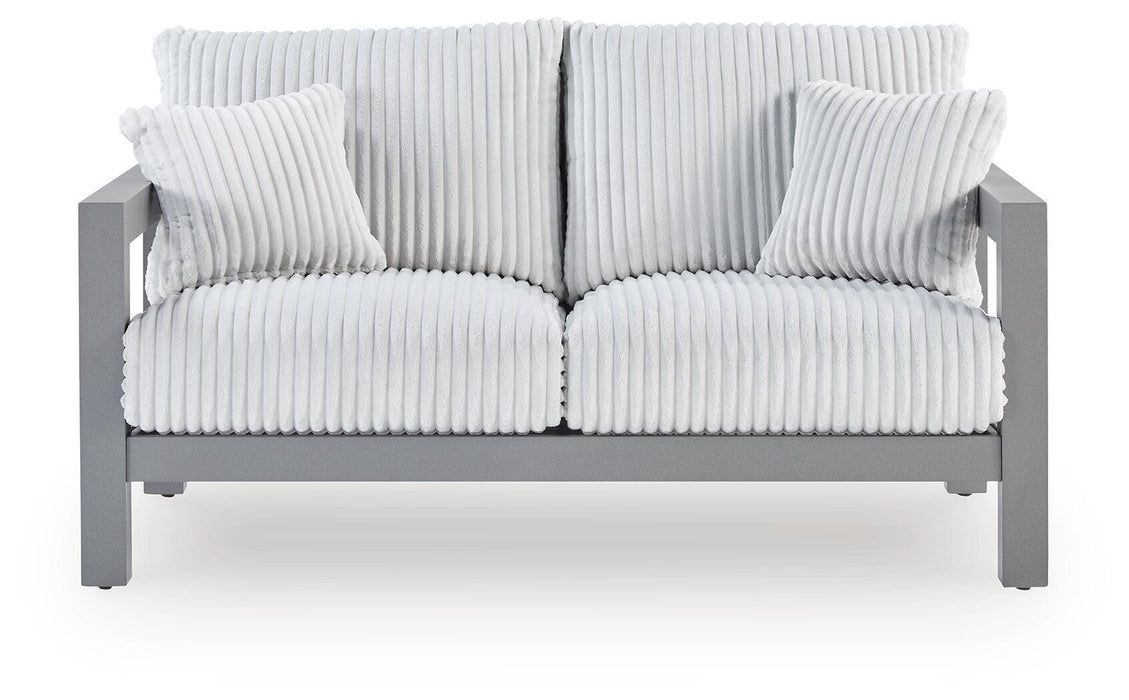 Hurley Park Outdoor Loveseat with Cushion - CasaBella Furniture (San Antonio, TX)