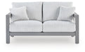 Hurley Park Outdoor Loveseat with Cushion - CasaBella Furniture (San Antonio, TX)