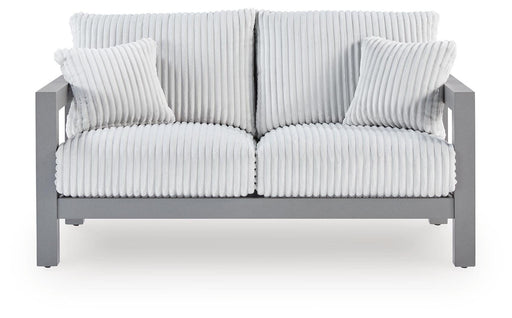 Hurley Park Outdoor Loveseat with Cushion - CasaBella Furniture (San Antonio, TX)