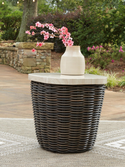 Kimora Outdoor End Table - CasaBella Furniture (San Antonio, TX)